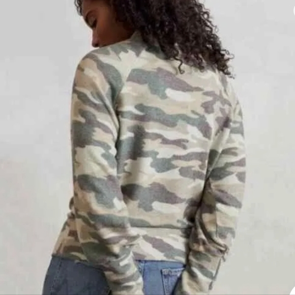Anthro | Maeve Laney Camo Cowl Neck Pullover Top - Picture 2 of 8